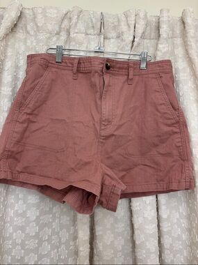Madewell High-Waist Shorts in Dusty Mauve